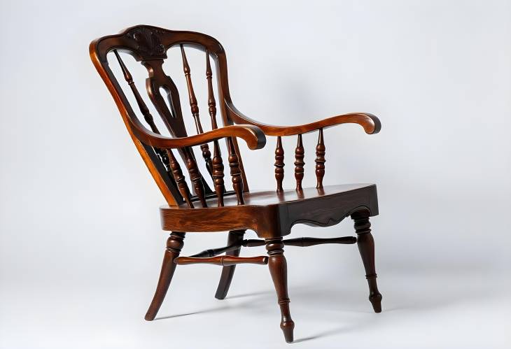 Timeless Design Classical Wooden Chair Against Gray